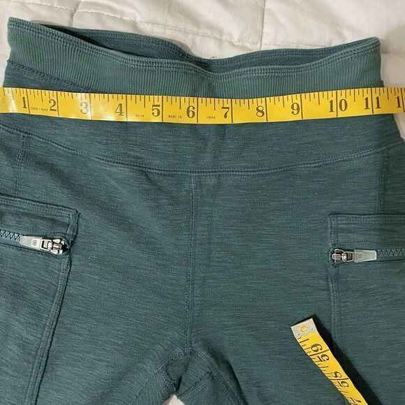 Free People Movement Ziggy Leggings Size XS Green Zippered Pockets OB115… - Picture 3 of 9
